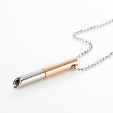 Titanium Steel Amazon Best-Selling Whistle Meditation Mindfulness Breathing Decompression Anxiety Yoga Stainless Steel Pendant Necklace in Stock