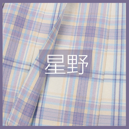 Forest Letter Jk Skirt Japanese Style Preppy Style High Waist Short Skirt Pleated Skirt Half Skirt