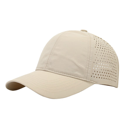 Amazon Cross-Border Pure Summer Quick-Drying Board Half Punched Six-Piece Baseball Cap Soft Top Outdoor Sunshade Fashionable Velcro