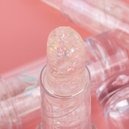 3Color Glitter Color-Changing Lip Balm,Anti-Drying and Long-Lasting Moisturizing Lip Oil, Moisturizing Jelly Lipstick Makeup