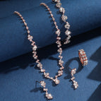 Rose gold four-piece 425 482 double-row ring