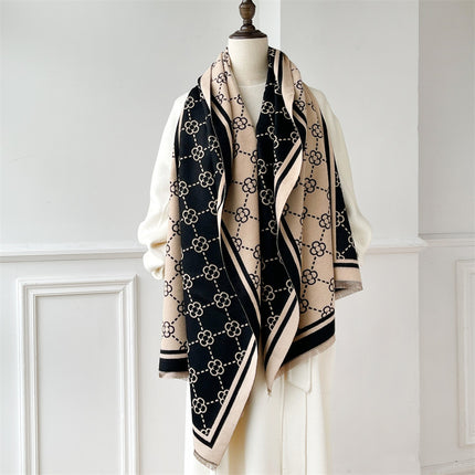 Scarf Women's Winter High-end Imitation Cashmere Office Air Conditioning Shawl All-match Trendy Brand Outer Thickened Warm Scarf