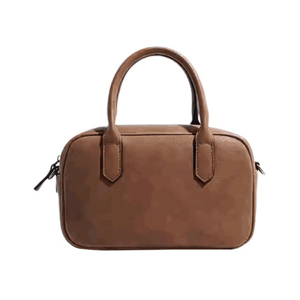 Cross-border New Style Simple Vegetable Tanning Wide Wide Wide Toe Layer Cowhide Small Square Bag Women's Casual Large Capacity Handbag Crossbody Bag