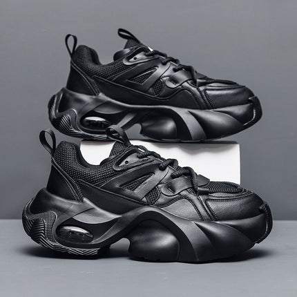Internet Celebrity Height-Increasing Men's Shoes Air Cushion New Motorcycle Dad Shoes Thick-Soled Shoes Sports Mesh Casual Shoes Trendy Versatile Shoes