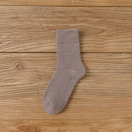 terry socks fleece-lined thick socks mid-tube socks for men and women autumn and winter warm warm towel socks winter warm stockings