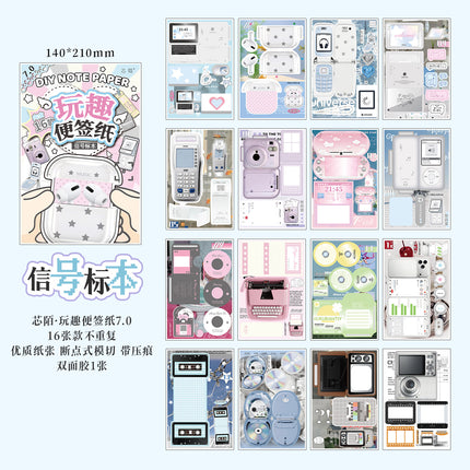 Xinmo Creative Fun Full Set Pet Sticky Notes Journal Drawing Materials DIY Gift Vintage Sticker Set