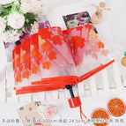 [manually foldable transparent leaves] red
