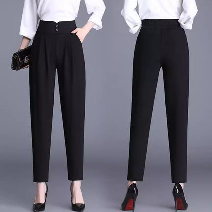 High-end Wide-leg Pants Spring and Autumn New Arrival Middle-aged Mother High Waist Loose plus size Dosing Straight Pants Casual Women's Pants