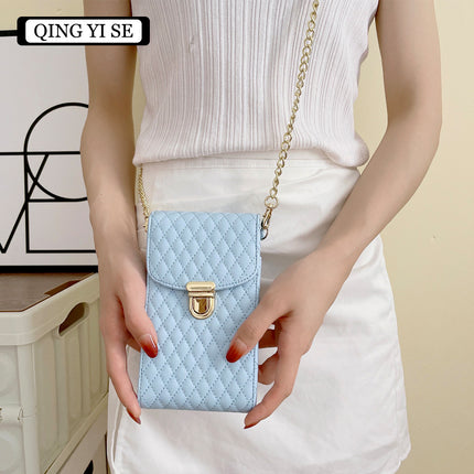 Factory direct niche design mobile phone bag messenger bag women's fashion shoulder small square bag mini mobile phone bag small fragrant style