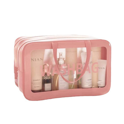 TikTok Same Style Cosmetic Bag Large Capacity Portable Portable Cute Women's Travel Portable Simple Wash Storage Bag Waterproof
