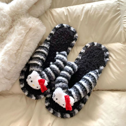 2026 New Women's Slippers, Autumn New Arrivals, Soft-Soled Non-Slip Plush Flip-Flops, Cute Cartoon Style for Dormitory and Home Use