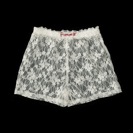 Factory Drawstring Pleated Lantern Red Shorts Women's Summer 2024 New Casual High Lace Leggings
