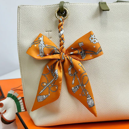 High-grade Handbag Handle Ribbon Bag Handle Handle Accessories Silk Scarf Handbag Tie Bag with Decorative Ribbon Pendant