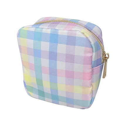 Cross-border Hot New Rainbow Plaid Waist Bag Nylon Waterproof Women Crossbody Bag Travel Outdoor Sports Chest Bag