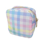 Rainbow plaid cosmetic bag-s size