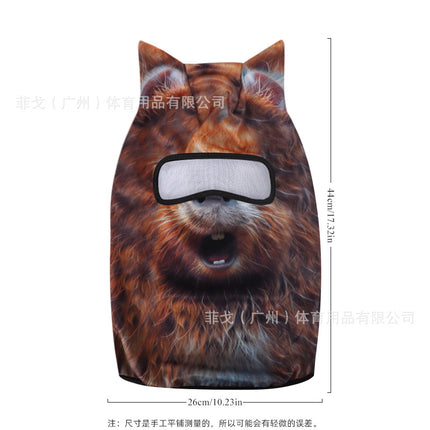 Summer Riding Mask Face Gini Women's Full Face Quick-drying Motorcycle Headgear Men's 3D Color Interesting Animal Headgear
