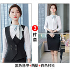 Black Vest Dress White Shirt / S