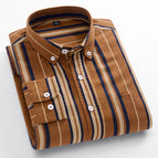Ps-2368 brown maroon stripes [surface brushed] / 39/M