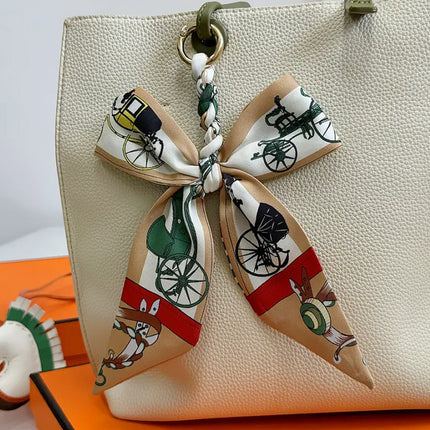 High-grade Handbag Handle Ribbon Bag Handle Handle Accessories Silk Scarf Handbag Tie Bag with Decorative Ribbon Pendant