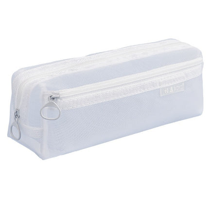 Baiyi Transparent Mesh Pencil Bag for Exams, Large-Capacity Storage Stationery Bag, High-Looking Student High School Entrance Examination Pencil Bag