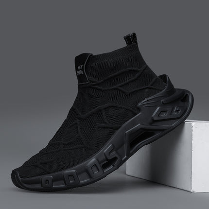 2025 Large Size 46 New Sports Shoes High-Top Fly Woven Mesh Blade Sports Casual Shoes Cross-Border Blade Socks Shoes