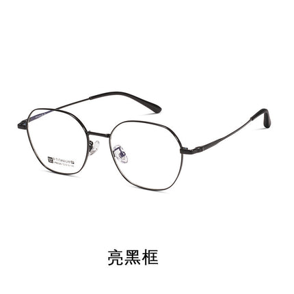 Ultra Light Titanium Frame Gold Wire Glasses Elegant Polygonal Glasses Frame Men's and Women's Style Plain and Artistic Available Myopia Glasses Frame