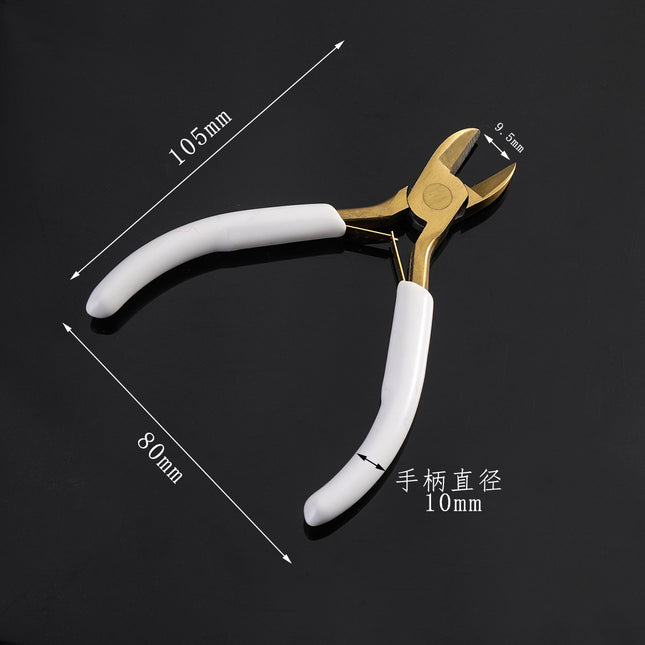 Gold-Plated Needle-Nose Pliers, Diagonal Pliers, Jewelry Tools, Cutting Pliers, DIY Accessories, Handmade Bracelets, Necklaces, Gold-Colored Pliers