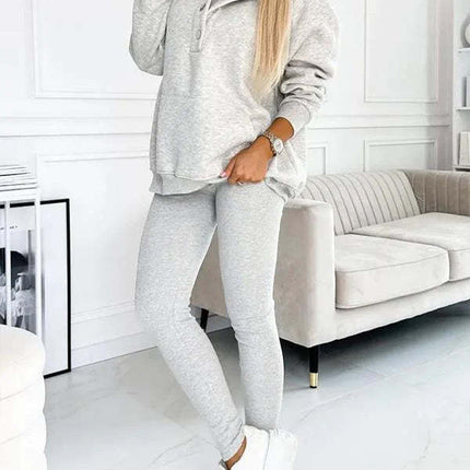 Amazon Hot Products Women's Sports Casual Hooded Sweater Thickened Thread Slim Vest Pants Three-Piece Set