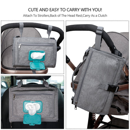 [Low Price Big Sale] Portable Baby Diaper Pad Supplies Outdoor Travel Folding Diapers Include Shoulder Strap Wet Wipes