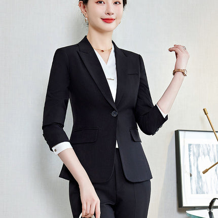 Formal wear women's suit workplace temperament work clothes front desk business wear goddess style gray suit skirt high-end formal