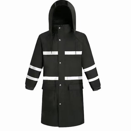 Enlarged Long Reflective Raincoat Men's Labor Protection Coat Poncho Outdoor Safety Duty Hiking Printable logo Wholesale