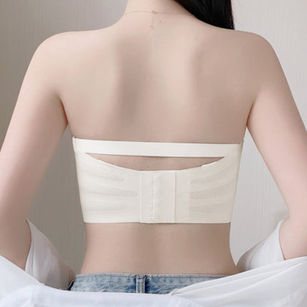 One-Piece, One-Piece, Strapless, Thin Lace Tube Top, Comfortable Bra, Large Size Push-Up, No Steel Ring, Breast-Retracting Intimates for Women