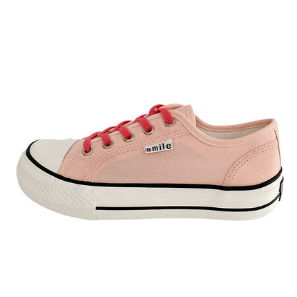 Gd22 Elastic Lace Slip-On Mango Head Canvas Shoes Women's Summer Thin Sneakers Popular Versatile White Shoes