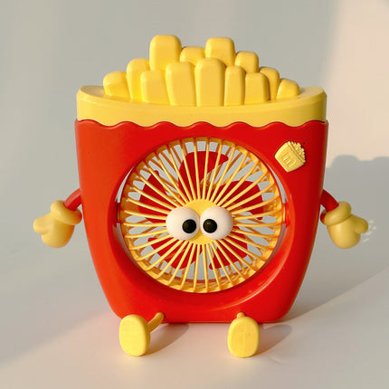 Food Toy Series Cartoon Electric Fan Summer Small Dormitory Fan USB Mini Fan Portable Handheld Fan