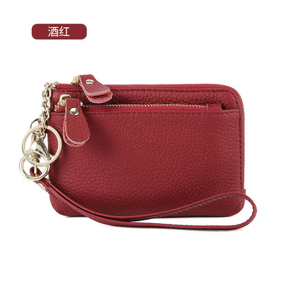 2022 New First Layer Cowhide Hand Small Wallet Simple Multifunctional Genuine Leather Hand with Coin Purse for Women Wholesale