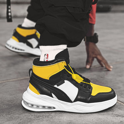 2023 new men's board shoes cross-border plus size high-top air cushion trendy men's shoes fashion combat sneaker basketball shoes