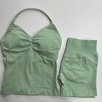 [4380+short] palm green suit / XS