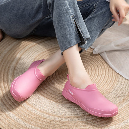 Cross-Border Fashion Rain Boots for Women, New Adult Low-Top Non-Slip Waterproof Chef Rubber Shoes, Work Thick-Soled Wear-Resistant Water Boots