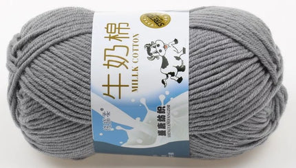 Five-Strand Milk Cotton Wool Ball Wholesale Medium Thick Thread Crochet Doll Shoes Scarf Handmade DIY Knitting Material Package