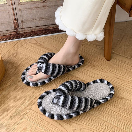 2026 New Women's Slippers, Autumn New Arrivals, Soft-Soled Non-Slip Plush Flip-Flops, Cute Cartoon Style for Dormitory and Home Use