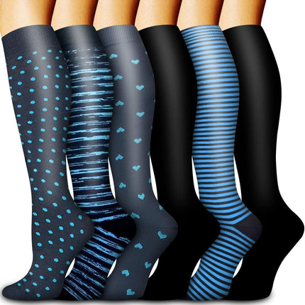 32 6 pairs of Amazon cross-border compression socks suit stockings sports running fitness compression socks calf socks