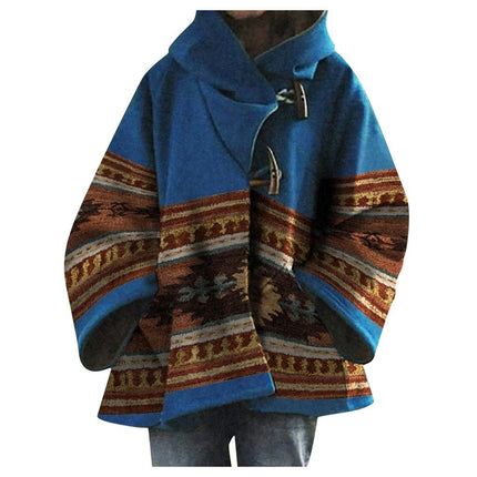 2025 Export Ebay Amazon New European and American Autumn and Winter Women's Long-Sleeved Hooded Jacket Printed Dragon and Phoenix Coat