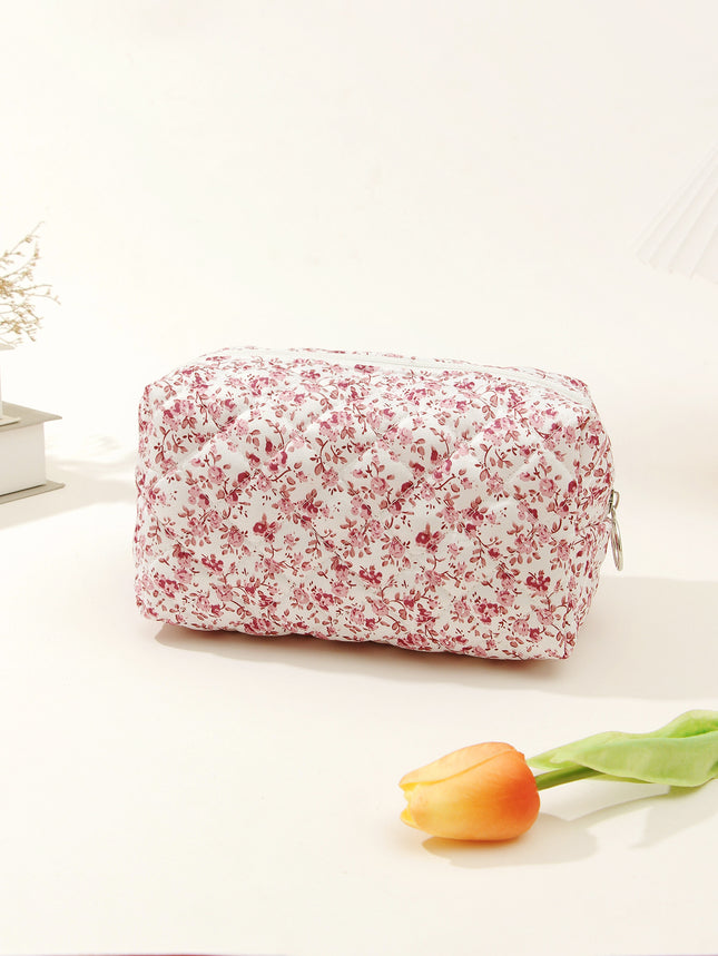 Berger luggage cotton travel flower cosmetic bag small floral storage portable quilted cotton ins luggage factory