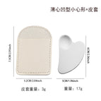 Thin heart concave small heart + leather case