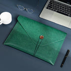Green/Button Document Bag