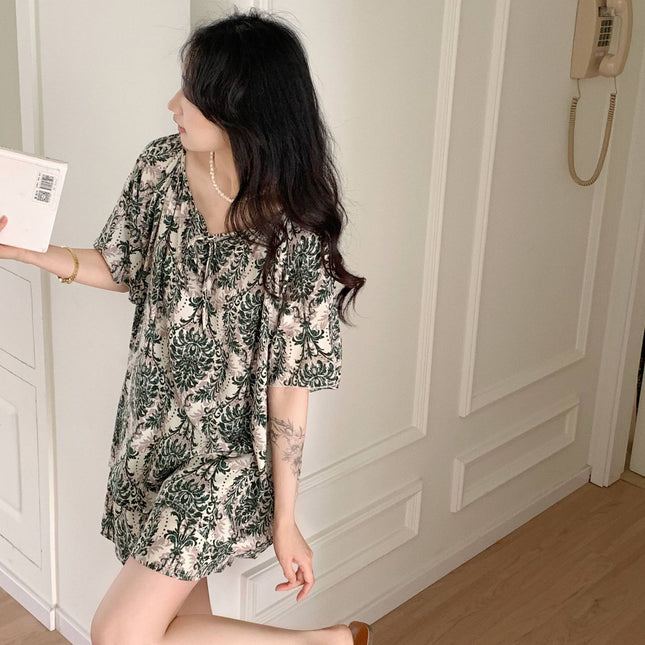 Cotton Silk Sleep Shorts for Women, Summer Thin Style, Trendy Artificial Cotton, Can Be Worn Outside, Japanese Style, Cute Home Wear
