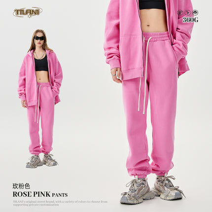 Tilani Men's Sweatshirt and Sweatpants Set Cross-Border Trendy Brand Hoodie Autumn and Winter Velvet Thickeneded Men's Two-Piece Set