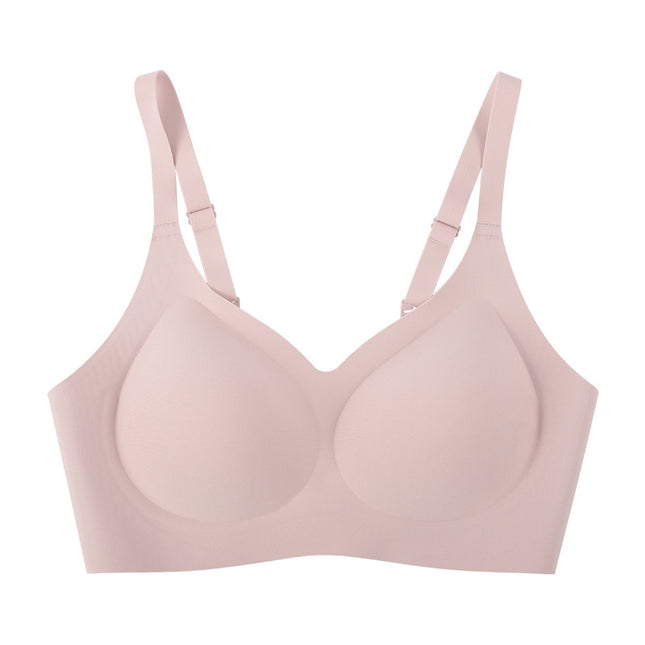 Fixed Cup, No Steel Ring, Jelly Seamless Bra for Women, Small Chest, Push-Up, Comfortable, Anti-Sagging Bra