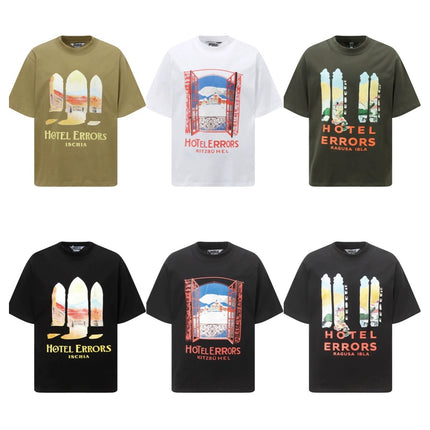 Cross-border foreign trade beauty tide eye of truth series pane landscape printing new letter printing men's and women's short-sleeved T