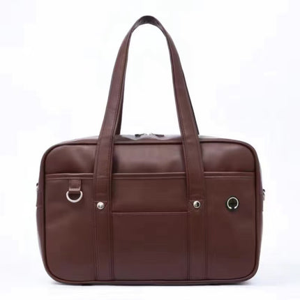 Japanese Student Handbag JK Uniform Bag Shoulder PU Uniform Bag Commuter Official Document Backpack Computer Bag Travel Bag